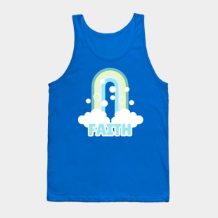 Rainbow Dream Pale Blue Retro Faith Style Tank Top